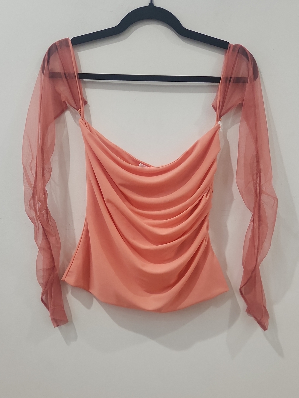 Helmut Lang Sheer Sleeve Tube Top - Picture 3 of 12